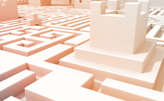 cubic labyrinth created with magica voxel